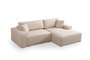 Atelier Del Sofa Sofá-Cama Esquinero Ecru 260cm Ancho x 170cm Profundidad, convertible en cama 206cm x 145cm